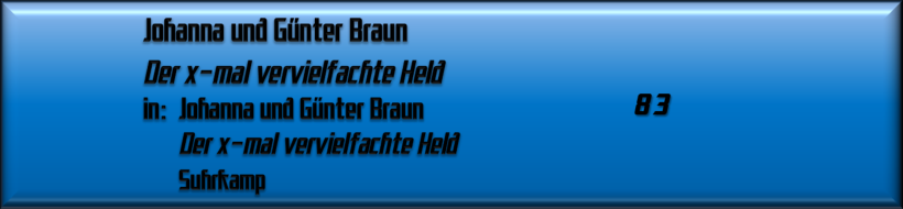 Johanna und Günter Braun, Der x-mal vervielfachte Held