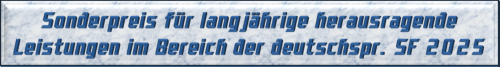 Sonderpreis für langjährige herausragende Leistungen im Bereich der deutschsprachigen SF 2025