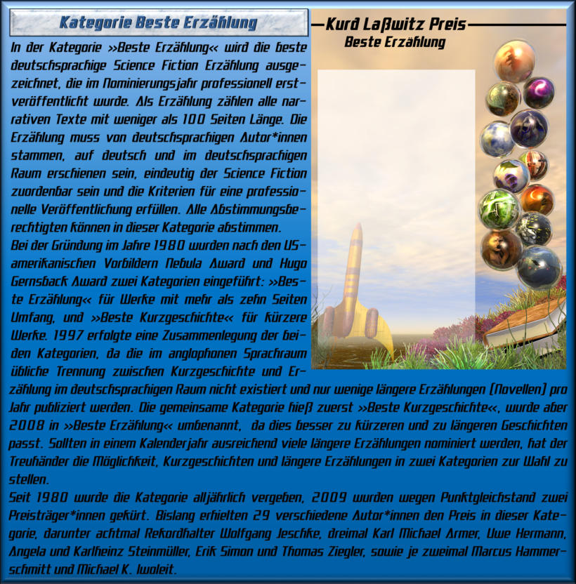 Kategorie Beste Erzählung: Erklärungstext
