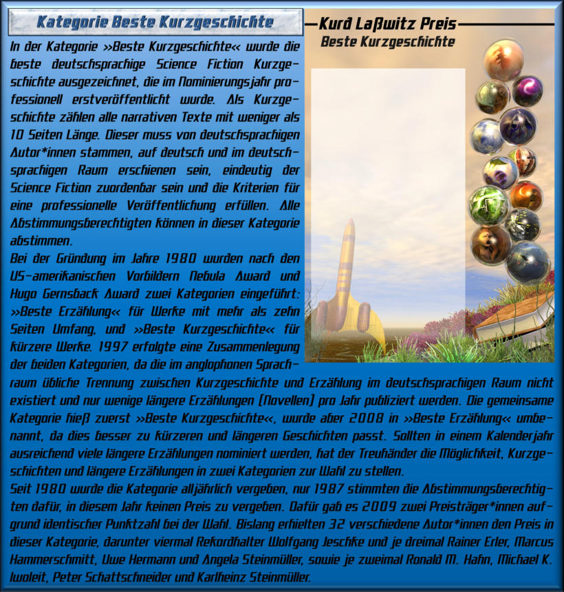 Kategorie Beste Kurzgeschichte: Erklärungstext