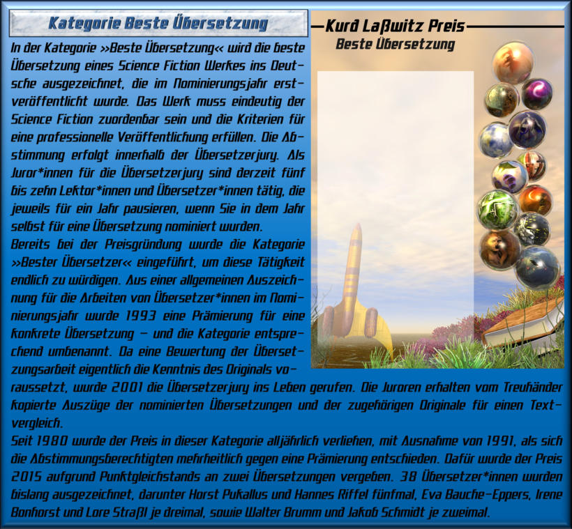Kategorie Beste Übersetzung: Erklärungstext