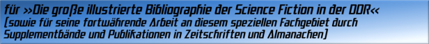 für »Die große illustrierte Bibliographie der Science Fiction in der DDR«